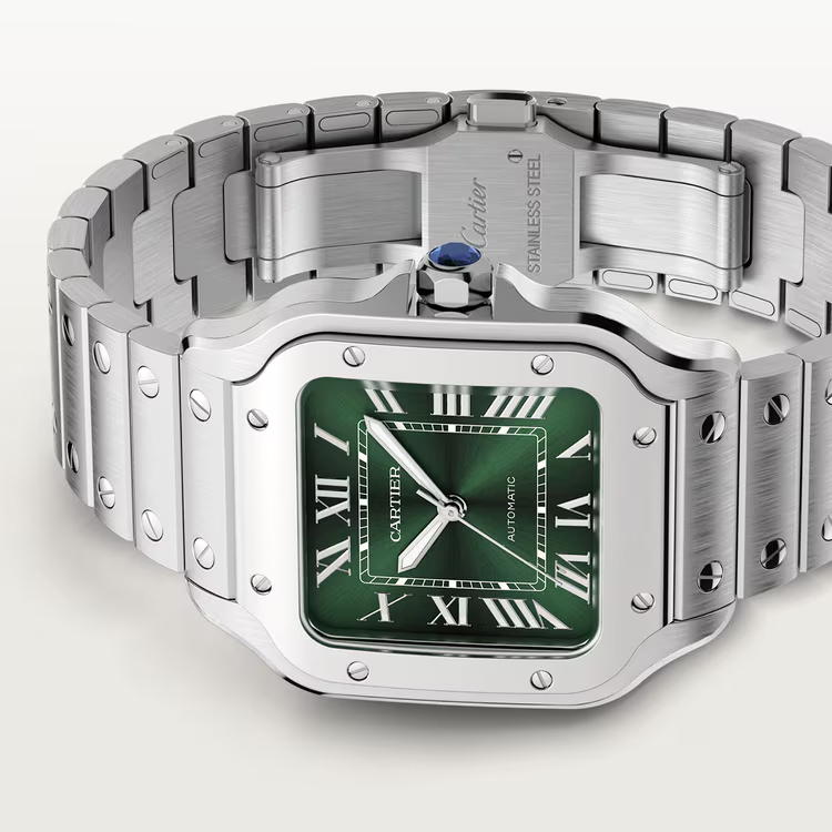 Unworn Santos, Stainless Steel, 41.9mm x 35.1mm, Ref# WSSA0061, box and papers — image 4