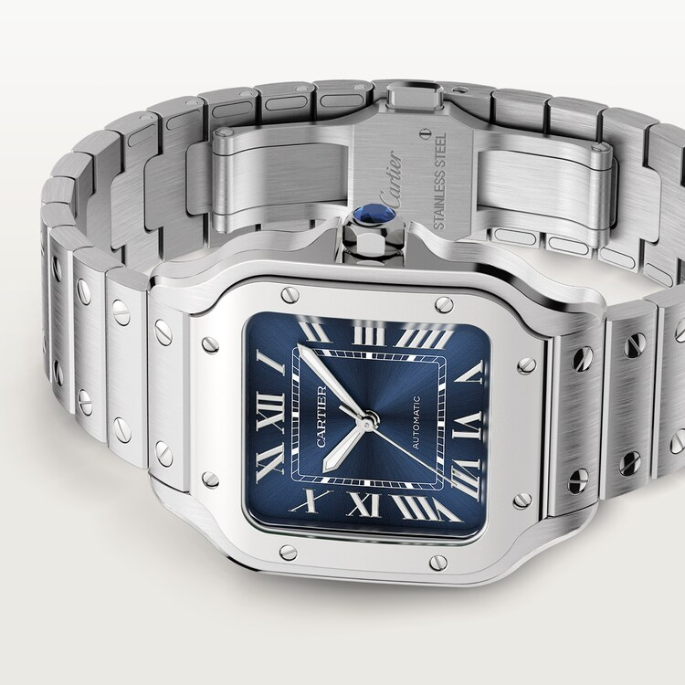 Unworn Santos, Stainless Steel, 35.1mm, Ref# WSSA0063, box and papers — image 4