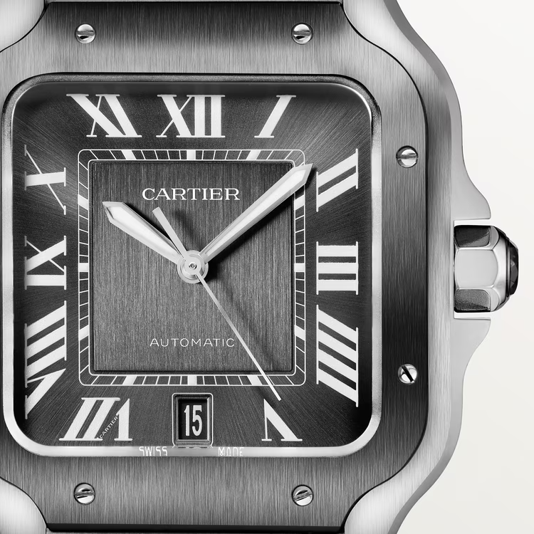 Unworn Santos, Stainless Steel, 39.8mm, Ref# WSSA0037, box and papers — image 2