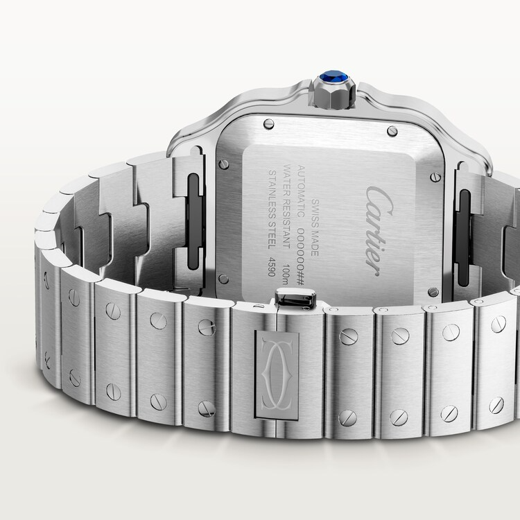 Unworn Santos Dual Time, Stainless Steel, 40.2mm, Ref# WSSA0076, box and papers — image 5