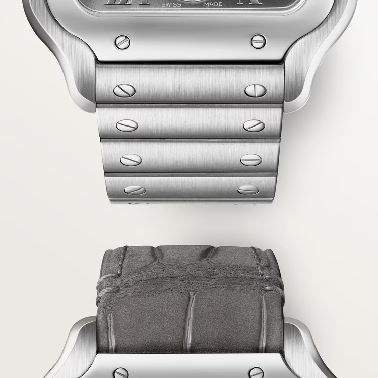 Unworn Santos Dual Time, Stainless Steel, 40.2mm, Ref# WSSA0076, box and papers — image 6