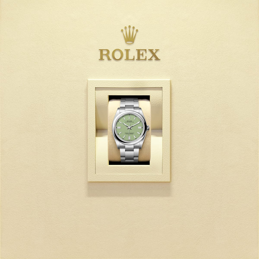 Unworn 2025, Oyster Perpetual, Oystersteel 36mm, Pistachio-green dial, Domed Oyster, Ref# 126000-0011, box and papers — image 5