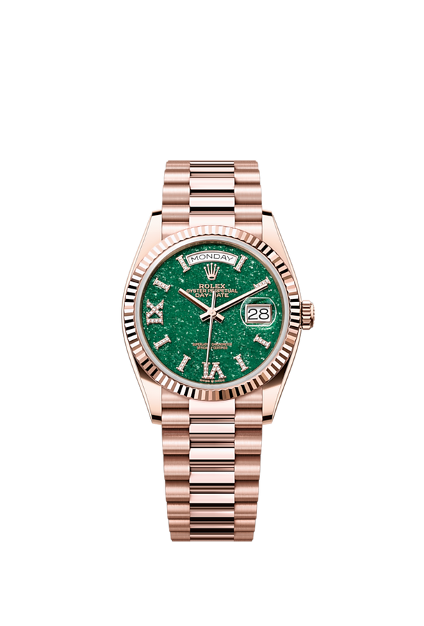 Day-Date 36, 18k Everose Gold with Diamond-set, 36mm, Ref# 128235-0068