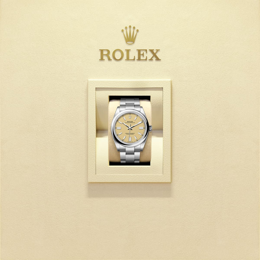 Unworn 2025, Oyster Perpetual, Oystersteel 41mm, Beige dial, Domed Oyster, Ref# 134300-0007, box and papers — image 6