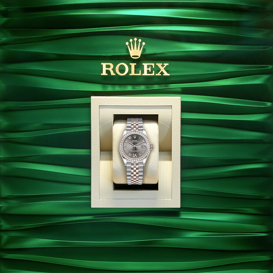 Datejust 31, Oystersteel, 18kt Everose Gold and diamonds, Ref# 278381RBR-0030 — image 5
