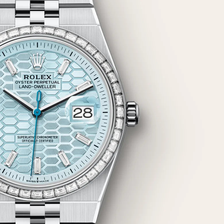 Land-Dweller 40mm Oyster Platinum & Diamonds M127386TBR-0001 — image 2