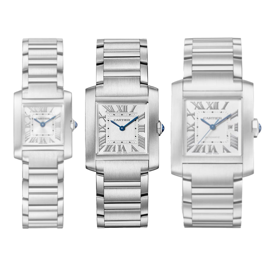 Unworn Tank Francaise, Medium Stainless Steel, 32mm x 27mm, Ref# WSTA0074, box and papers — image 11