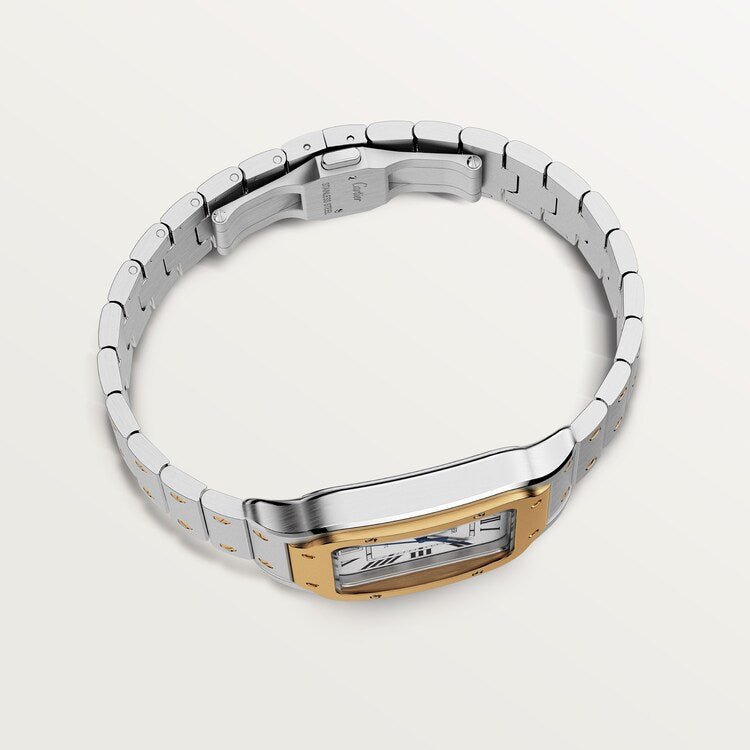Unworn Santos, Stainless Steel and 18k Yellow Gold, 39.8mm, Ref# W2SA0009, box and papers — image 5