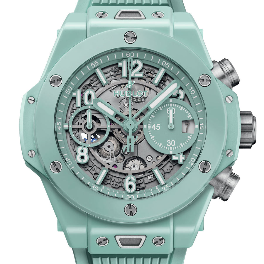 Unworn Big Bang Unico Mint Green Ceramic 42, 441.GS.5221.RX, box and papers — image 2