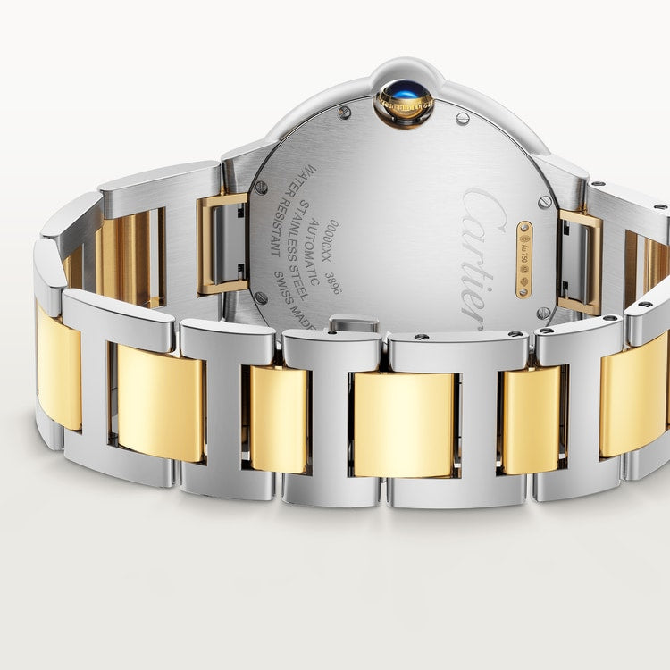 Unworn Ballon Bleu, Stainless Steel and 18k Yellow Gold, 42mm, Ref# W2BB0039, box and papers — image 5