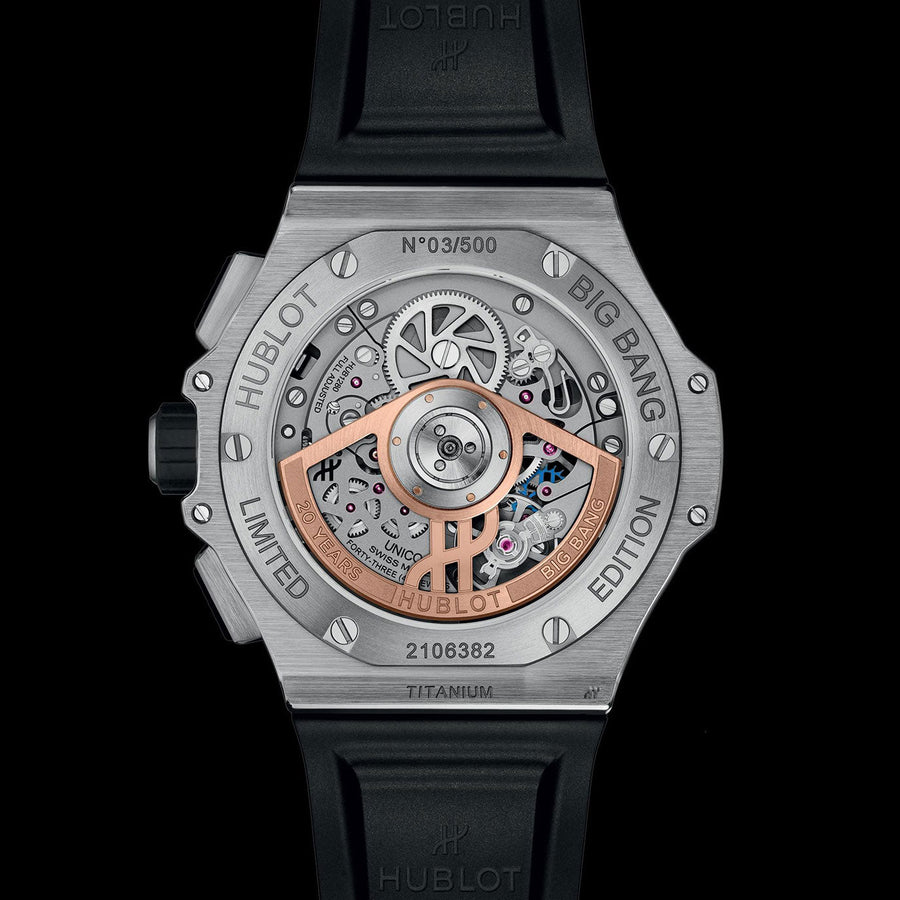 Unworn Big Bang 20th Anniversary Titanium Ceramic 43, 431.NM.1337.RX, box and papers — image 5