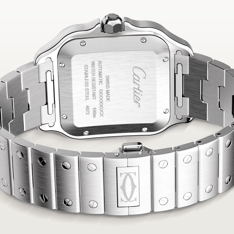 Unworn Santos, Stainless Steel, 39.8mm, Ref# WSSA0037, box and papers — image 3