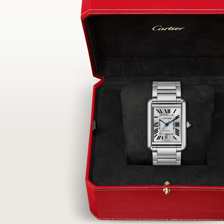 Unworn Tank Must, Extra-large Stainless Steel, 41mm x 31mm, Ref# WSTA0053, box and papers — image 7