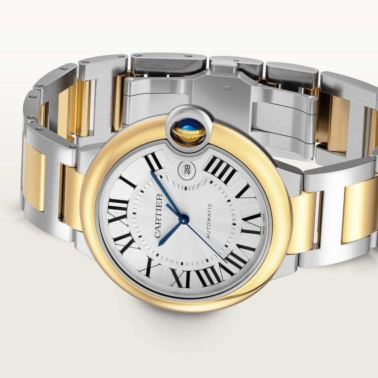 Unworn Ballon Bleu, Stainless Steel and 18k Yellow Gold, 42mm, Ref# W2BB0039, box and papers — image 3