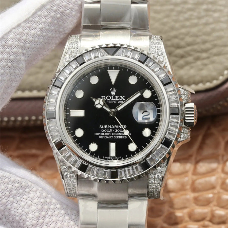 Submariner Date Silver Black Diamond, 40mm, Ref#116610LN — image 6