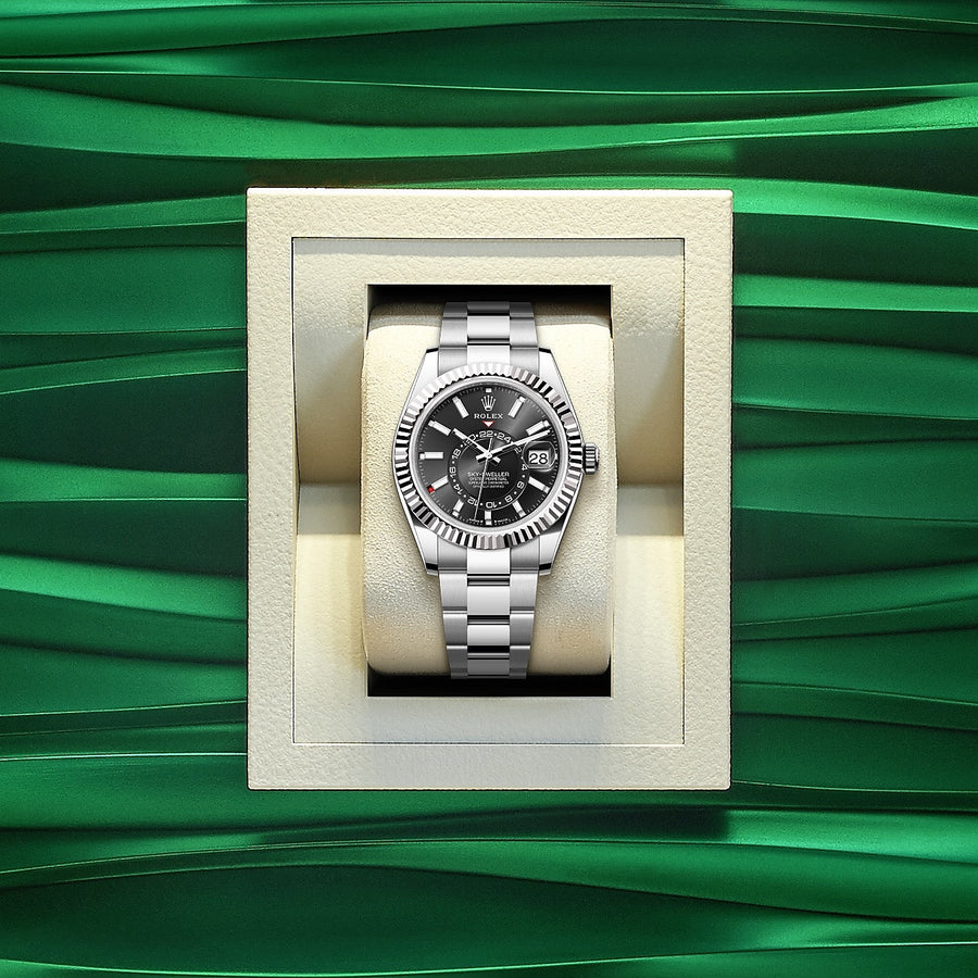Sky-Dweller, 42mm, Oystersteel and 18k White Gold, Black, Oyster, Ref# 336934-0007 — image 5