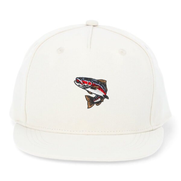 Wonder Nation Boys Flat Bill Snap Back Hat with Embroidered Fish Motif, One Size Fits Most
