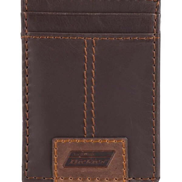Genuine Dickies Men's RFID Leather Magnetic Front Pocket Wallet