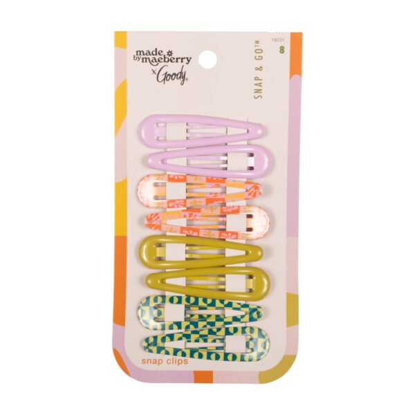 Goody Tru x Maeberry Hair Clips, Snap & Go Hair Barrettes for Women & Girls, 8 Ct