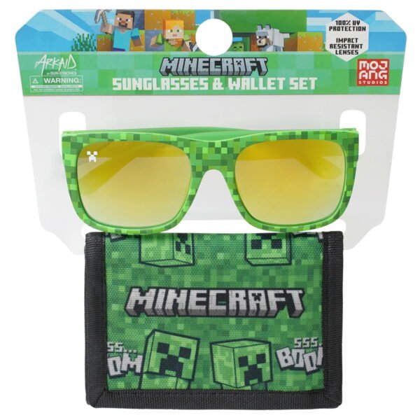 Minecraft Kid's Sunglasses and Wallet 2-Piece Set,, Green