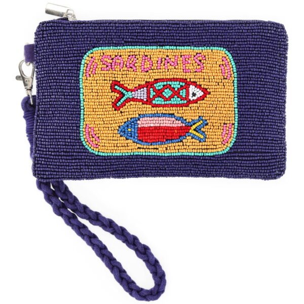 No Boundaries Women's Beaded Wristlet, Navy Sardines