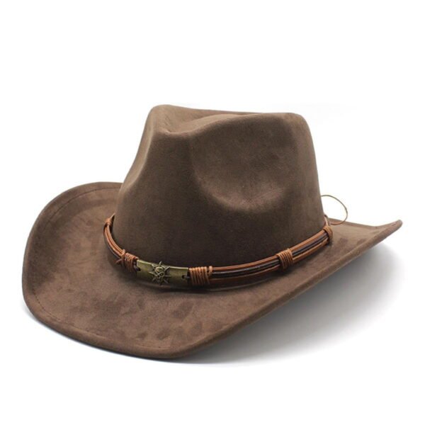 Sherry Cowboy Hat for Women and Men Western Suede Hat Panama Hat Cowboy & Cowgirl Hat Felt Wide Brim Women Men Fedora Hats