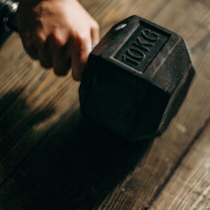 BalanceFrom Rubber Encased Hex Dumbbells 45 lbs Pair