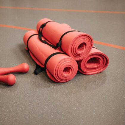 Retrospec Solana Yoga Mat 1/2" & 1" Thick with Nylon - Periwinkle, 1/2 Inch