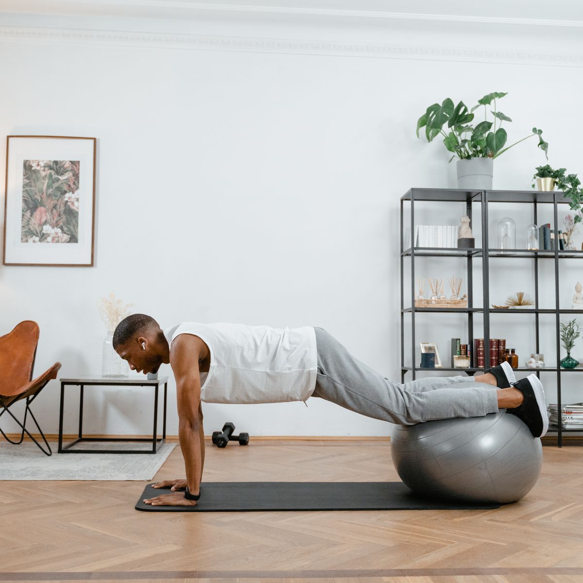 Yes4All Yoga Exercise Ball with Pump (Hand) - Anti Burst & Extra Thick Stability Ball / Balance Ball /...